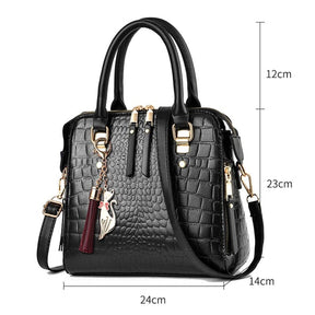 Bolsa Feminina de Couro Legitímo em Relevo Crocodilo - Escala Luxo