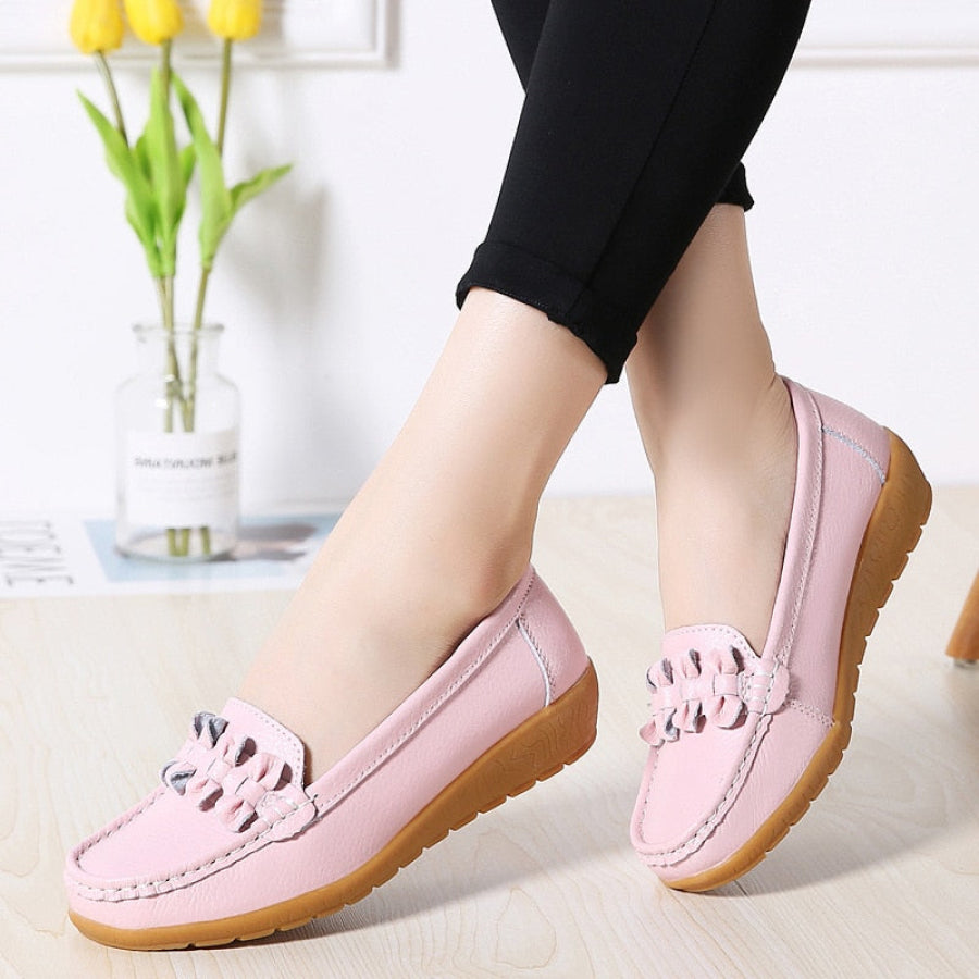 Mocassim Feminino Tratorado de Couro Legítimo - Sophie