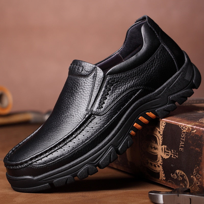 Sapato Masculino Casual Slip On de Couro Legítimo - Active Comfort